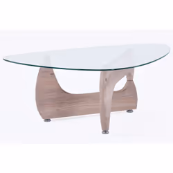 Description générale Cette table basse allie élégance et modernité, avec un plateau en verre transparent trempé et des pieds  ...
