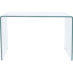 Table de bureau rectangulaire en verre - Longueur 120 x profondeur 70 x hauteur 74 cm Pegane