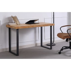 Table de bureau coloris chêne nordique - pieds noir - Longueur 120 x largeur 60 x hauteur 73 cm