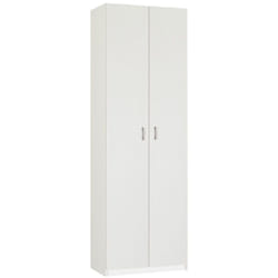 Armoire / meuble de rangement,coloris blanc - Hauteur 180 x Longueur 60 x Profondeur 35 cm Pegane