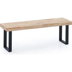 Banc dassise coloris chêne nordique - pieds noir -Largeur 120 x Profondeur 34 cm x Hauteur 47 cm