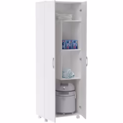 Description générale Armoire ou placard de rangement à 2 portes à roulettes, idéale pour optimiser l'espace dans votre maison ...