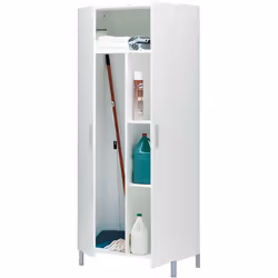 Armoire / placard de rangement de 2 portes coloris blanc en panneaux de particules mélaminés. Produit de fabrication espagnol ...
