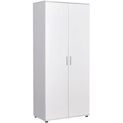 Armoire / placard de rangement de 2 portes coloris blanc - longueur 80 x profondeur 47 x hauteur 187 cm Pegane