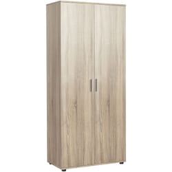 Armoire / placard de rangement de 2 portes coloris Chêne Cambrian - longueur 80 x profondeur 47 x hauteur 187 cm Pegane