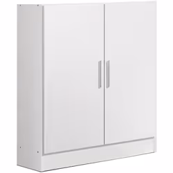 Armoire / placard de rangement de 2 portes coloris Blanc en panneaux de particules mélaminés. Produit de fabrication Espagnol ...