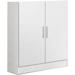 Armoire / placard de rangement de 2 portes coloris Blanc - longueur 82 x profondeur 35 x hauteur 90 cm Pegane