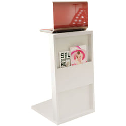 Table d'appoint coloris blanc - longueur 36 x profondeur 39 x hauteur 68 cm Pegane