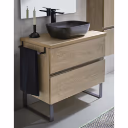 Description générale Ce meuble de salle de bain élégant combine une structure en panneaux de particules de 16 mm avec une vas ...