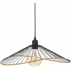 Suspension coloris noir en métal - Longueur 45 x Profondeur 42 x Hauteur 17,5 cm -PEGANE-