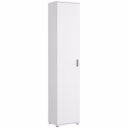 Armoire / meuble de rangement en panneau de particule mélaminé 16 mm coloris blanc Comprend trois étagères intérieures avec r ...
