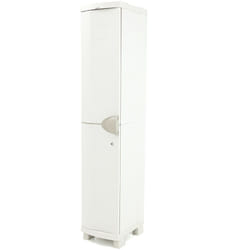 Colonne / Meuble de rangement intérieur/extérieur coloris beige - Longueur 35 x Profondeur 45 x Hauteur 184 cm Pegane