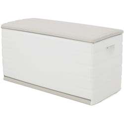 Pegane - Coffre de rangement 350L intérieur/extérieur coloris beige - Longueur 120 x Profondeur 53 x Hauteur 61 cm