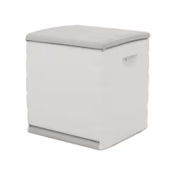 Coffre de rangement 90L en résine coloris beige Sur roulettes Avec poignées et cadenassable Utilisation intérieure et extérie ...