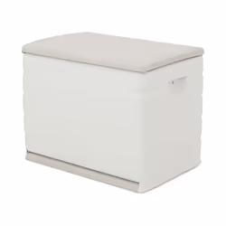 Coffre de rangement 260L en résine coloris beige Sur roulettes Avec poignées et cadenassable Utilisation intérieure et extéri ...