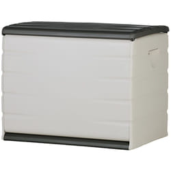 Pegane - Coffre de rangement 260L coloris intérieur/extérieur noir/taupe - Longueur 80 x Profondeur 61 x Hauteur 53 cm