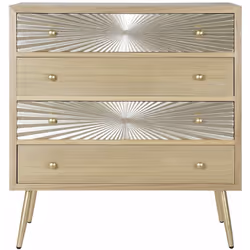 Commode en bois sapin et pied en métal avec 4 tiroirs Dimensions du meuble: Largeur 80 x Hauteur 87,5 x Profondeur 40cm Poids ...