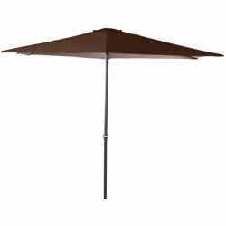 Parasol pliable marron Dimensions du meuble: Largeur 270 x Hauteur 250 x Profondeur 270cm Poids net: 4,5kg Matière :Polyester ...