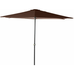 Parasol pliable marron - Largeur 270 x Hauteur 250 x Profondeur 270 cm Pegane
