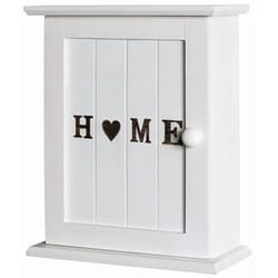 Pegane - Boîte à clés / étagère à clés en mdf laqué blanc - Longueur 26 x Hauteur 32 x Profondeur 12 cm