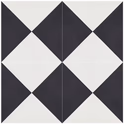 Véritable carreaux de ciment hydraulique fait main. Contrairement aux carrelages classiques, de légères disparités ou variati ...