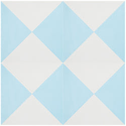 4 Carreaux de ciment véritable 0,16m2 / Carreaux de ciment artisanaux pour sol et mur coloris Bleu - l.20 x L.20cm Pegane