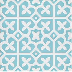 4 Carreaux de ciment véritable 0,16m2 / Carreaux de ciment artisanaux coloris bleu pour sol et mur - l.20 x L.20 cm Pegane
