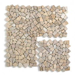 Carrelage de mosaïque (Boite de 1m²)/ Plaque mosaïque mur et sol en marbre naturel coloris rose - 30 x 30 cm - PEGANE -