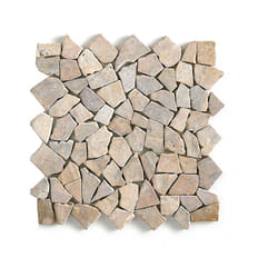 Pegane - Carrelage de mosaïque/Plaque mosaïque mur et sol en marbre naturel coloris rose - 30 x 30 cm