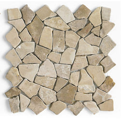 Pegane - Carrelage de mosaïque/Plaque mosaïque mur et sol en marbre naturel coloris marron - 30 x 30 cm