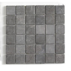 Carrelage de mosaïque/ Plaque mosaïque mur et sol en marbre naturel coloris gris - 30 x 30 cm Pegane