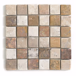Description générale Plaque de mosaïque en marbre naturel, idéale pour embellir vos murs ou sols. Elle peut être utilisée seu ...