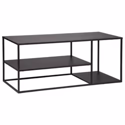 Meuble TV conçu en acier coloris noir. Livré en kit. Facile à installer. Idéal pour un salon authentique et tendance. Dimensi ...