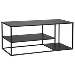 Meuble tv en acier coloris noir - Longueur 120 x Profondeur 50 x Hauteur 50 cm