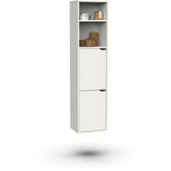 Pegane - Colonne sdb coloris blanc - Hauteur 150 x Longueur 36 x Profondeur 30 cm