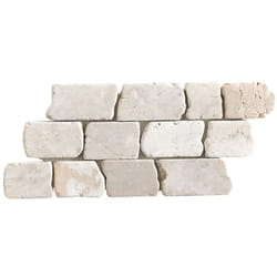 Carrelage mosaïque / Plaque de mosaïque mosaïque mur et sol en marbre naturel coloris blanc - 15 x 30,5 cm Pegane