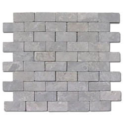 Pegane - Carrelage mosaïque / Plaque de mosaïque mur et sol en marbre naturel coloris gris clair - 30 x 30 cm