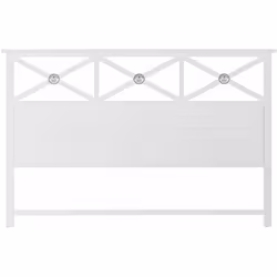 Tête de lit conçue en bois coloris blanc. Originale et moderne. Dimensions : Longueur 180 x profondeur 6 x hauteur 120 cm Mat ...