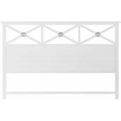 Tête de lit en bois coloris blanc - Longueur 180 x profondeur 6 x hauteur 120 cm Pegane