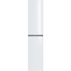Pegane - Colonne de salle de bain en mélamine coloris béton / blanc - Longueur 30 x profondeur 27 x Hauteur 140 cm
