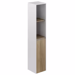 Fabriqué en mélaminé 16 mm, ce meuble 140 cm de hauteur coloris blanc mat idéal dans votre salle de bain. Cette armoire de co ...