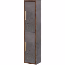 Ce meuble de salle de bains est fabriqué mélamine coloris gris. Son design singulier lui confère un effet industriel élégant ...