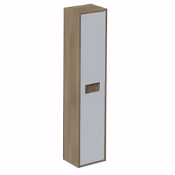 Cette colonne de salle de bain coloris blanc/chêne mesure 140 cm de hauteur, est fabriquée en MDF et équipé de deux portes et ...
