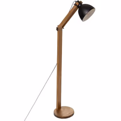 Composé d'une base et d'un pied en pin, ainsi que d'un abat-jour en fer, le lampadaire est à la fois beau et design. A monter ...