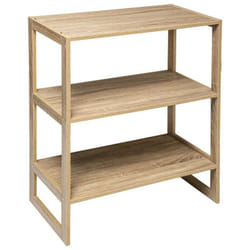 Pegane - tagère avec 3 niveaux en bois coloris naturel - Longueur 69 x Profondeur 33 x Hauteur 84 cm