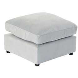 Repose-pieds en bois coloris bleu ciel - Longueur 55 x Profondeur 55 x Hauteur 35 cm Pegane