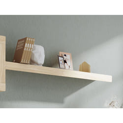 Etagère murale coloris chêne cambrian - Longueur 130 x profondeur 23 x hauteur 6,50 cm Pegane