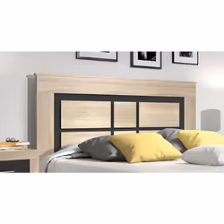 Description générale Cette tête de lit en panneau de particules mélaminés présente un design moderne qui apporte une touche é ...