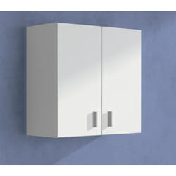 Meuble haut de cuisine coloris Blanc - Longueur 60 x profondeur 27 x hauteur 60 cm Pegane