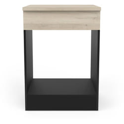 Meuble bas de cuisine coloris chêne kronberg, noir mat - Longueur 60 x Hauteur 84,50 x Profondeur 60 cm Pegane